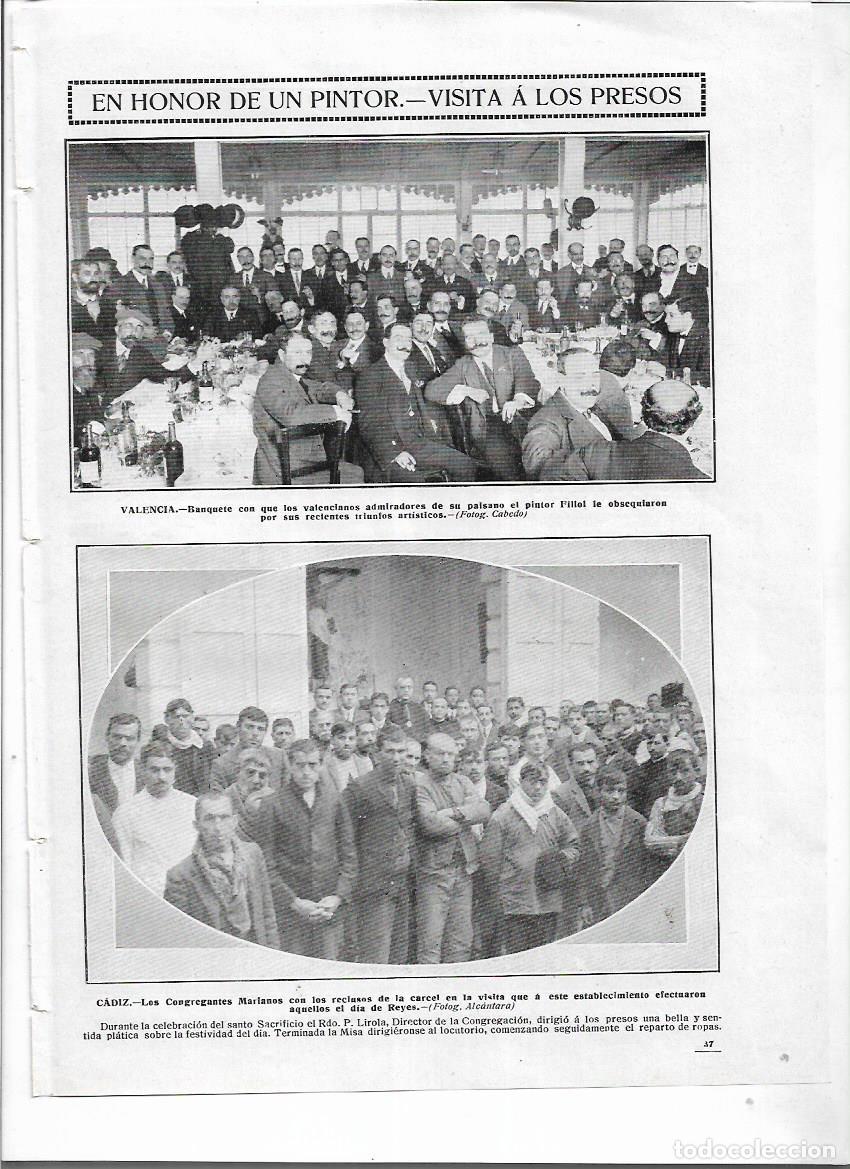 Collecting paper: A&Ntilde;O 1912 RECORTE PRENSA VALENCIA BANQUETE HOMENAJE AL PINTOR ANTONIO FILLOL