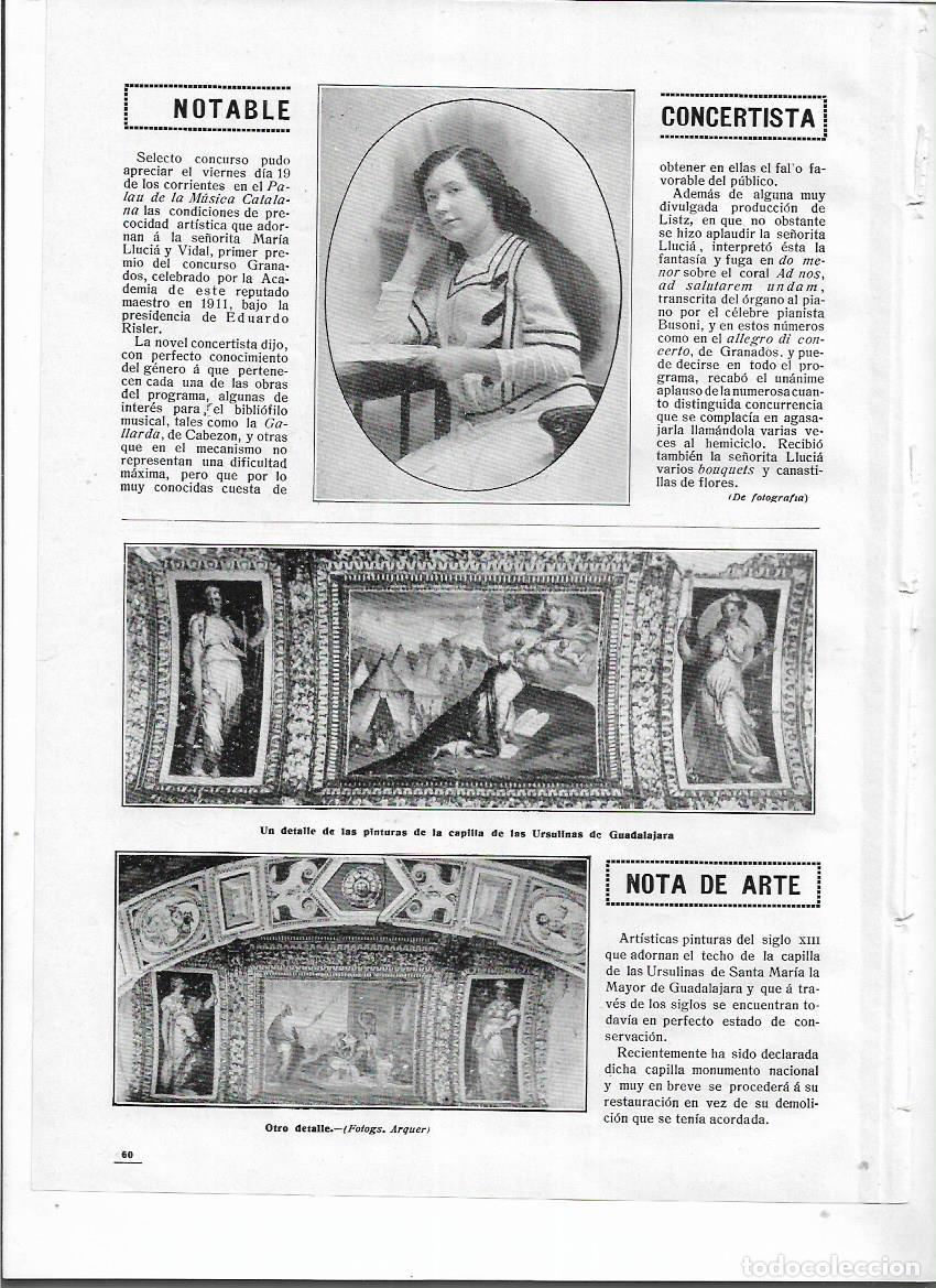 Collezionismo: A&Ntilde;O 1912 RECORTE PRENSA MARIA LLUCIA VIDAL CONCERTISTA MUSICA PRIMER PREMIO CONCURSO GRANADOS