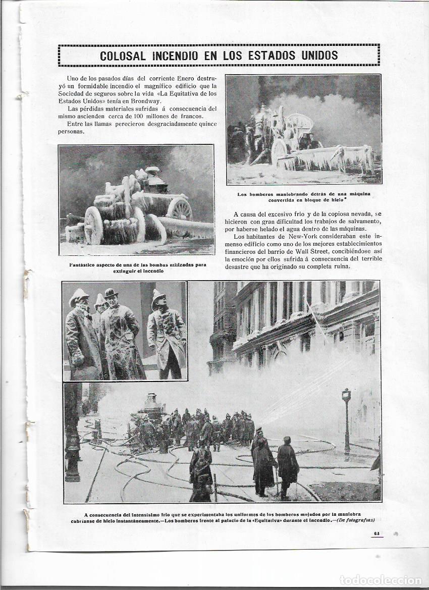 Collezionismo: A&Ntilde;O 1912 RECORTE PRENSA NY INCENDIO EDIFICIO SEGUROS LA EQUITATIVA DE LOS ESTADOS UNIDOS BOMBEROS