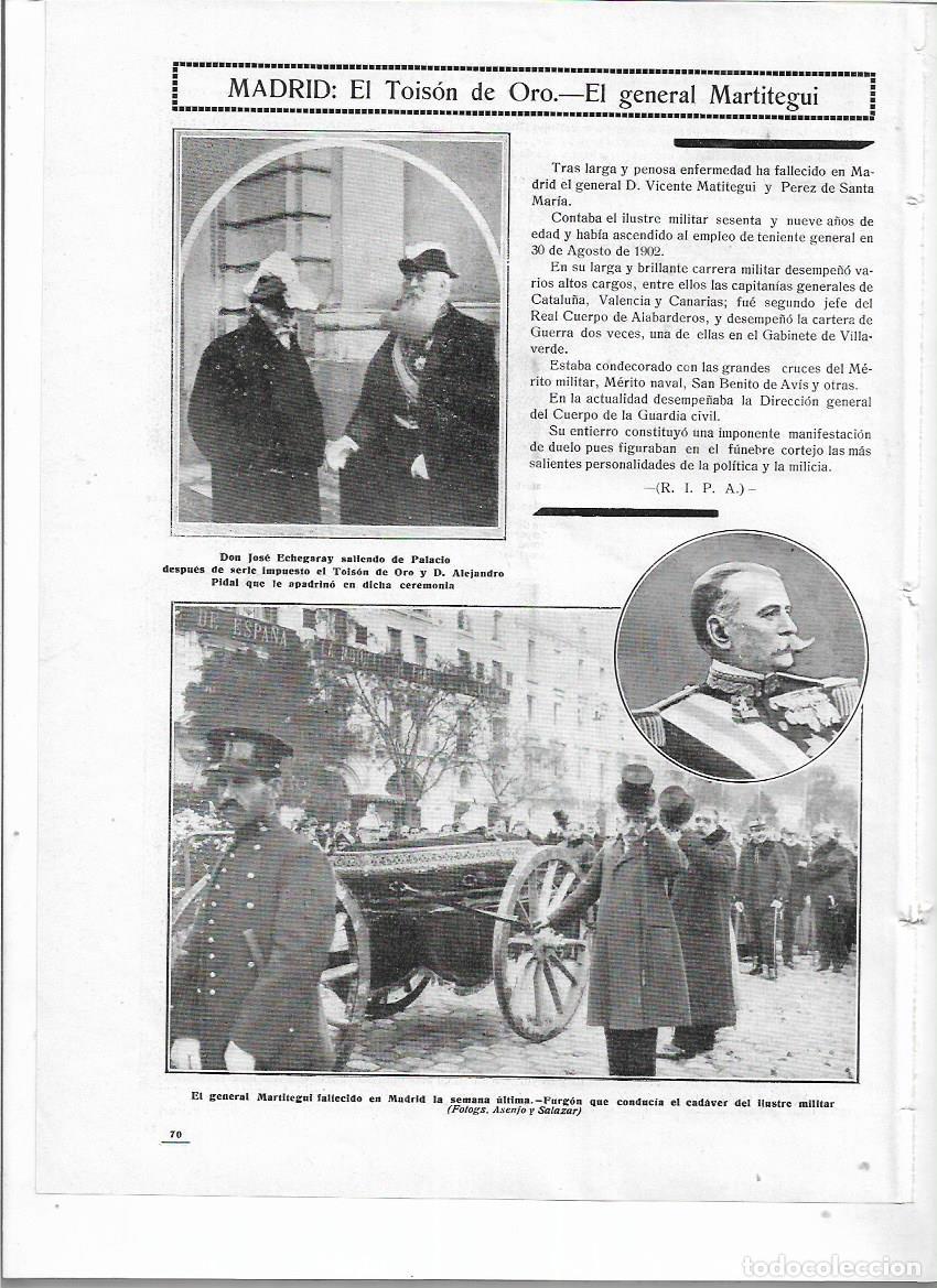 Collezionismo: A&Ntilde;O 1912 RECORTE PRENSA MADRID IMPOSICION DEL TOISON DE ORO A JOSE ECHEGARAY