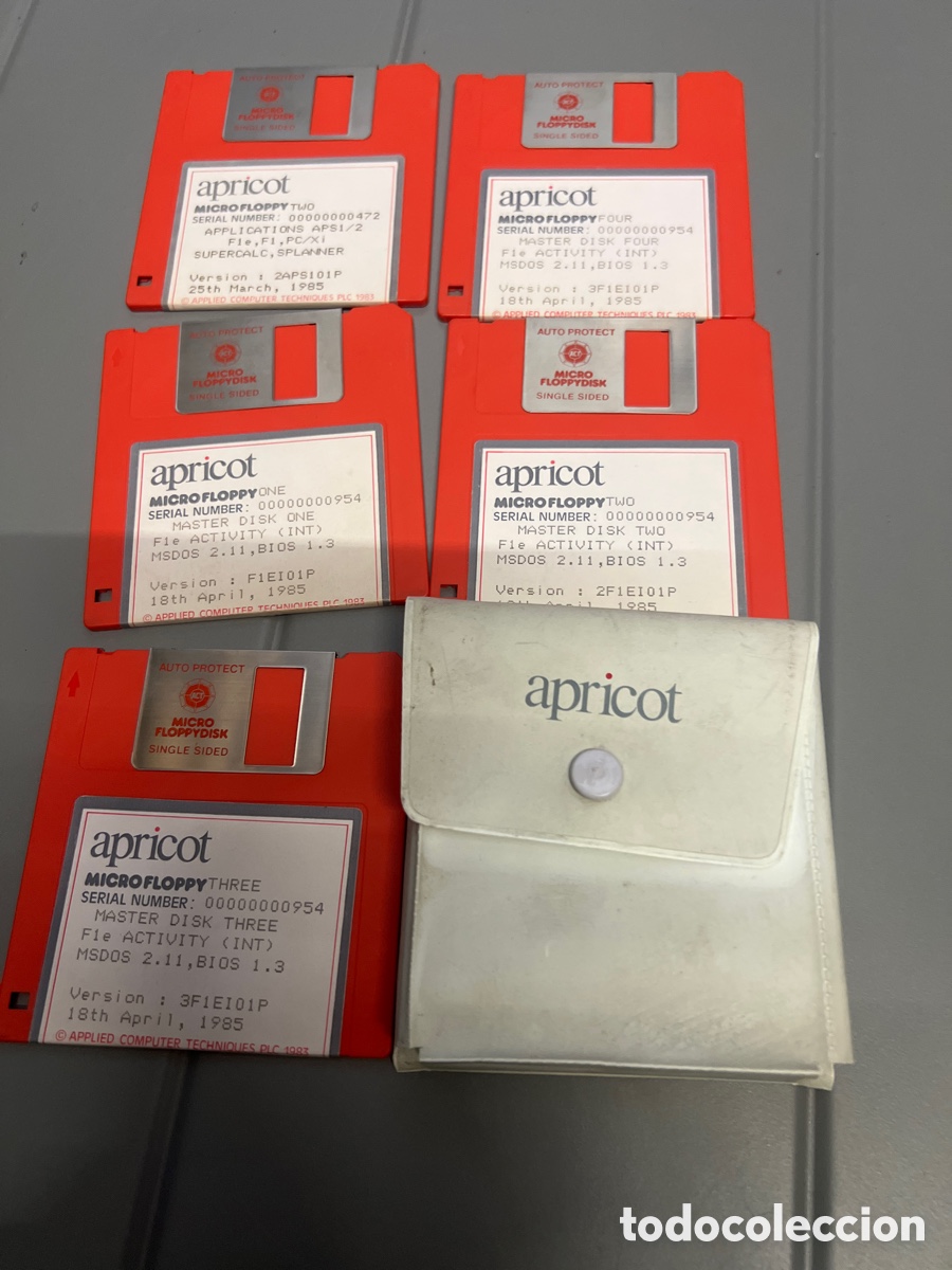 Coleccionismo: T1/D1/3. LOTE DE 5 DISKETTES SINGLE D APRICIT MICRO PLOPPY - Foto 1