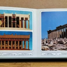 Coleccionismo: TARJETA (DÍPTICO) CON IMÁGENES DEL PARTENÓN, ACRÓPOLIS DE ATENAS. ARCHEOLOGICAL EDITIONS, 1984