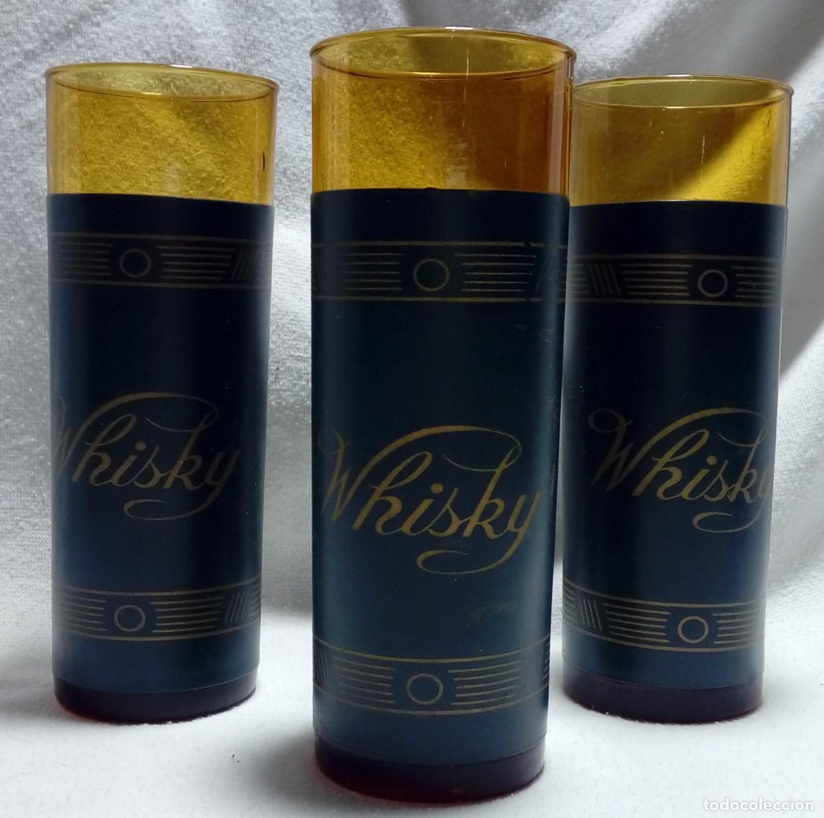 Coleccionismo: 3 VASOS VINTAGE DE WHISKY - Foto 1