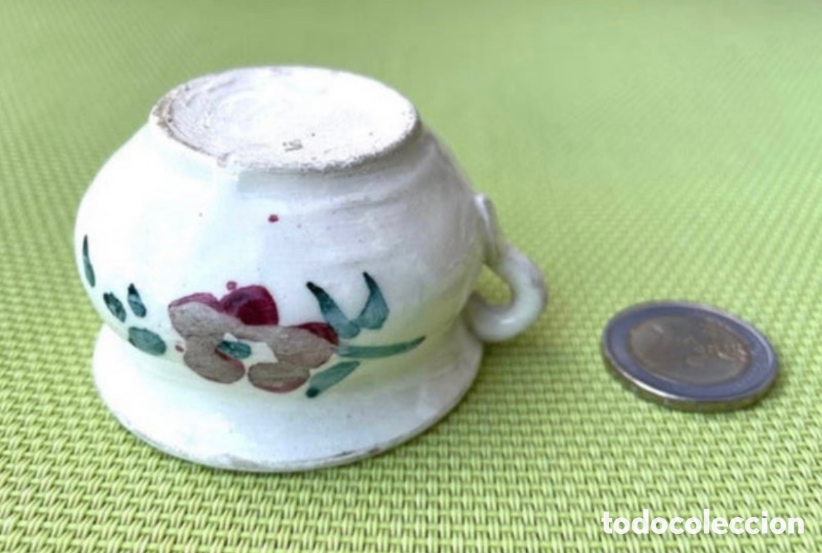 Coleccionismo: Antigua Miniatura orinal loza - Foto 3