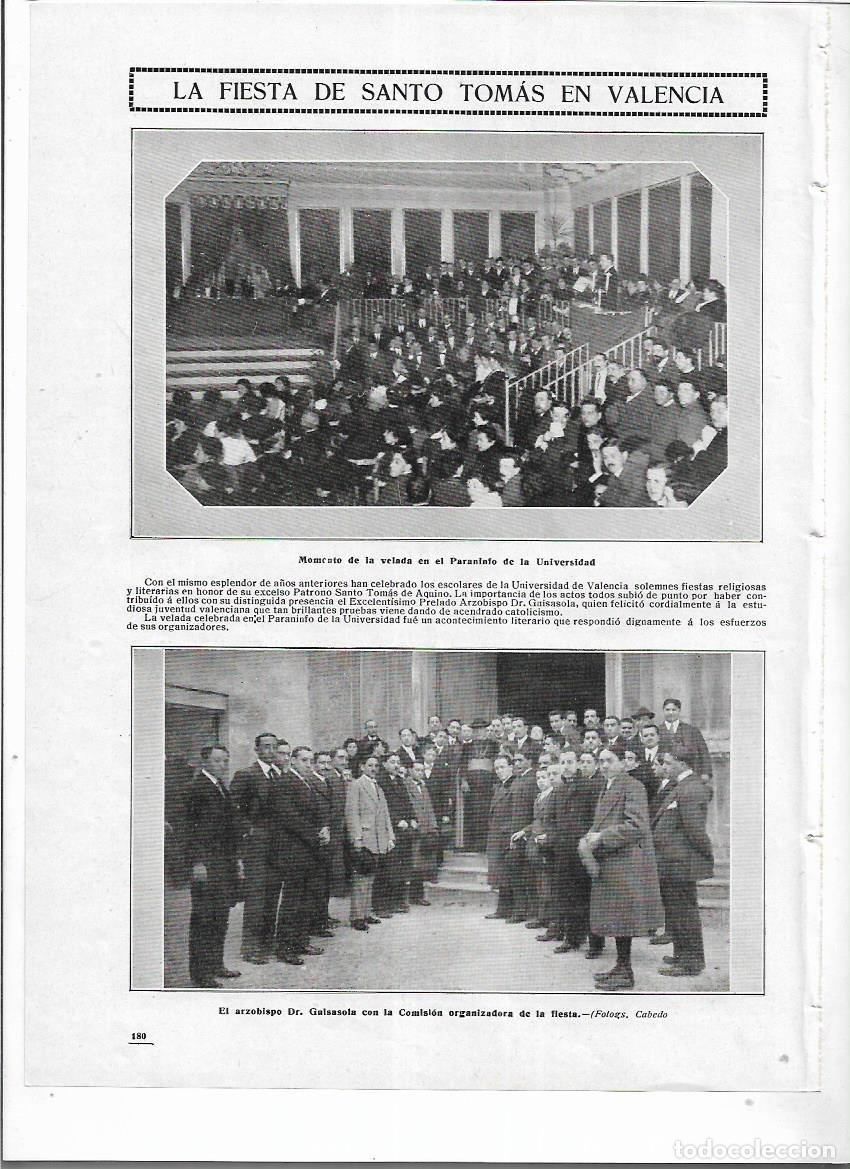 Colecionismo: A&Ntilde;O 1912 RECORTE PRENSA VALENCIA FIESTA DE SANTO TOMAS PARANINFO UNIVERSIDAD ARZOBISPO GUISASOLA