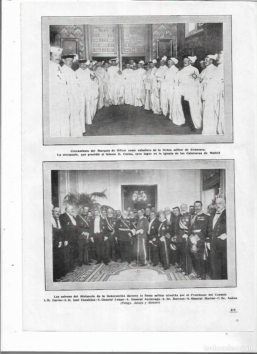 Coleccionismo: A&Ntilde;O 1912 RECORTE PRENSA CRUZAMIENTO MARQUES DE OLIVER COMO CABALLERO ORDEN MILITAR DE ALCANTARA