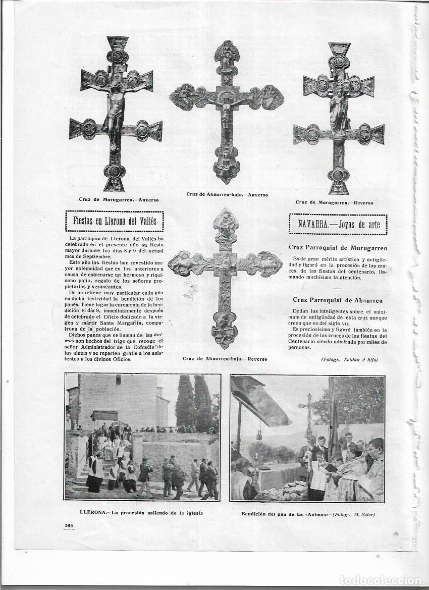Colecionismo: A&Ntilde;O 1912 RECORTE PRENSA LLERONA DEL VALLES BENDICION NUEVO PALIO PROCESION BENDICION DE LAS ANIMAS