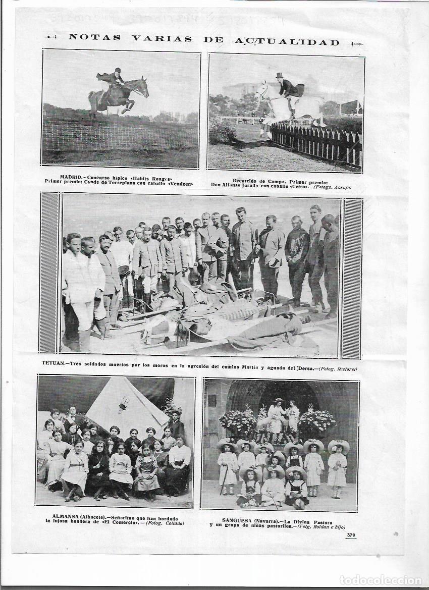 Colecionismo: A&Ntilde;O 1913 RECORTE PRENSA ALMANASA GRUPO DE SE&Ntilde;ORITAS QUE HAN BORDADO LA BANDERA DE EL COMERCIO