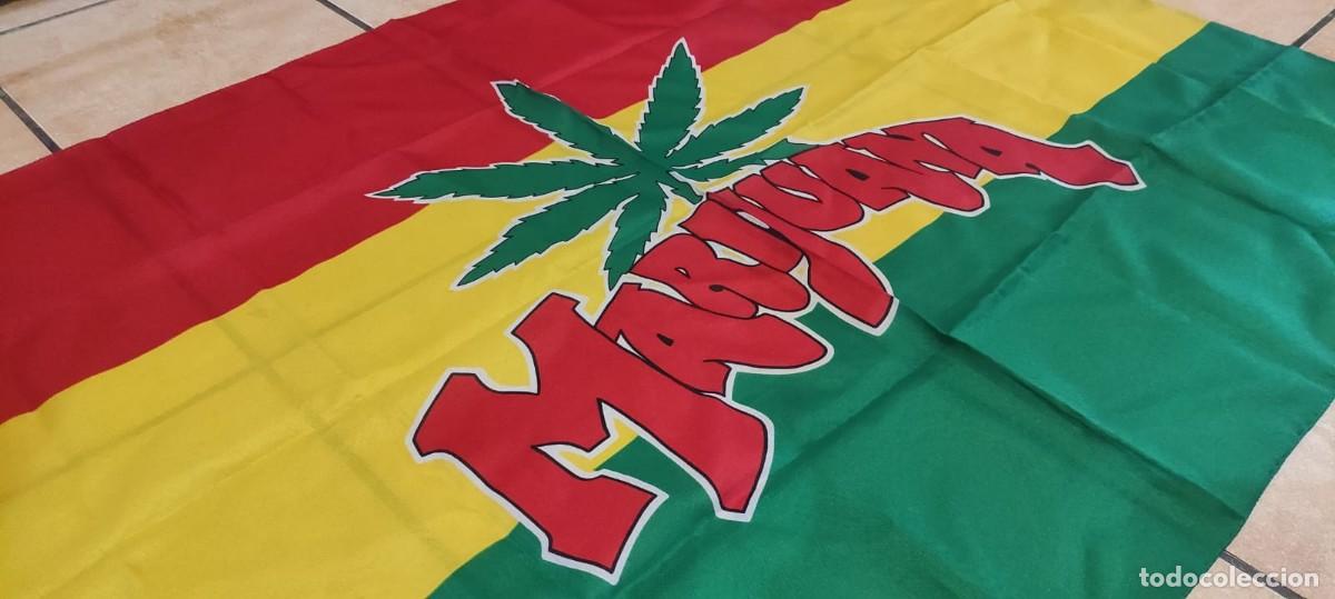 Coleccionismo: BANDERA DE GRAN TAMA&Ntilde;O - MARIJUANA - Foto 6