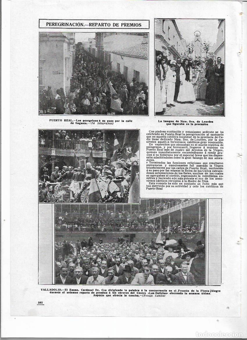 Collezionismo: A&Ntilde;O 1912 RECORTE PRENSA PUERTO REAL PROCESION PEREGRINACION AL SANTUARIO NTRA SRA DE LOURDES