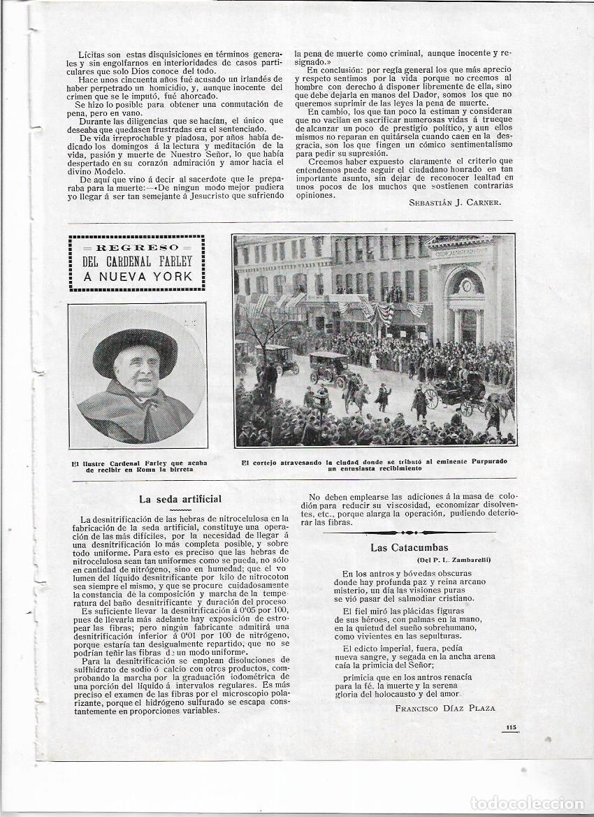 Collezionismo: A&Ntilde;O 1912 RECORTE PRENSA REGRESO DEL CARDENAL FARLEY A NUEVA YORK GRAN RECIBIMIENTO EN LA CIUDAD