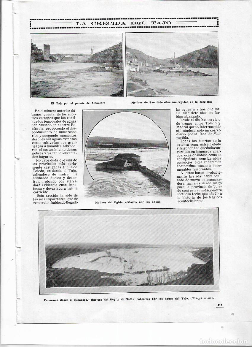 Collezionismo: A&Ntilde;O 1912 RECORTE PRENSA CRECIDA TAJO ALCANTARA MOLINOS SAN SEBASTIAN MOLINOS DEL EGIDO HUERTAS REY