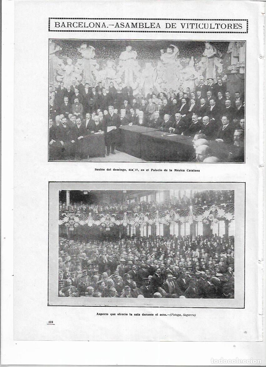 Collezionismo: A&Ntilde;O 1912 RECORTE PRENSA BCNA ASAMBLEA VITICULTORES PALAU MUSICA CATALANA BANQUETE AUTORIDADES
