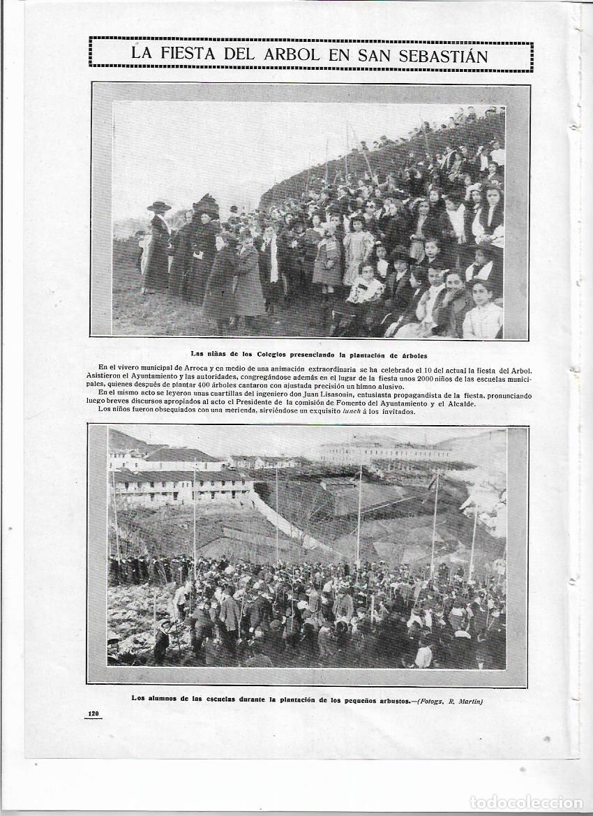 Collezionismo: A&Ntilde;O 1912 RECORTE PRENSA FIESTA DEL ARBOL EN SAN SEBASTIAN VIVERO MUNICIPAL DE ARROCA