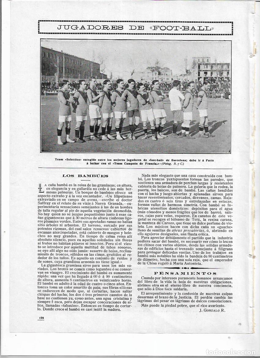 Collezionismo: A&Ntilde;O 1912 RECORTE PRENSA FUTBOL SELECCION TEAM SELECTION DEL BARCELONA BAR&Ccedil;A JUGARA EN PARIS