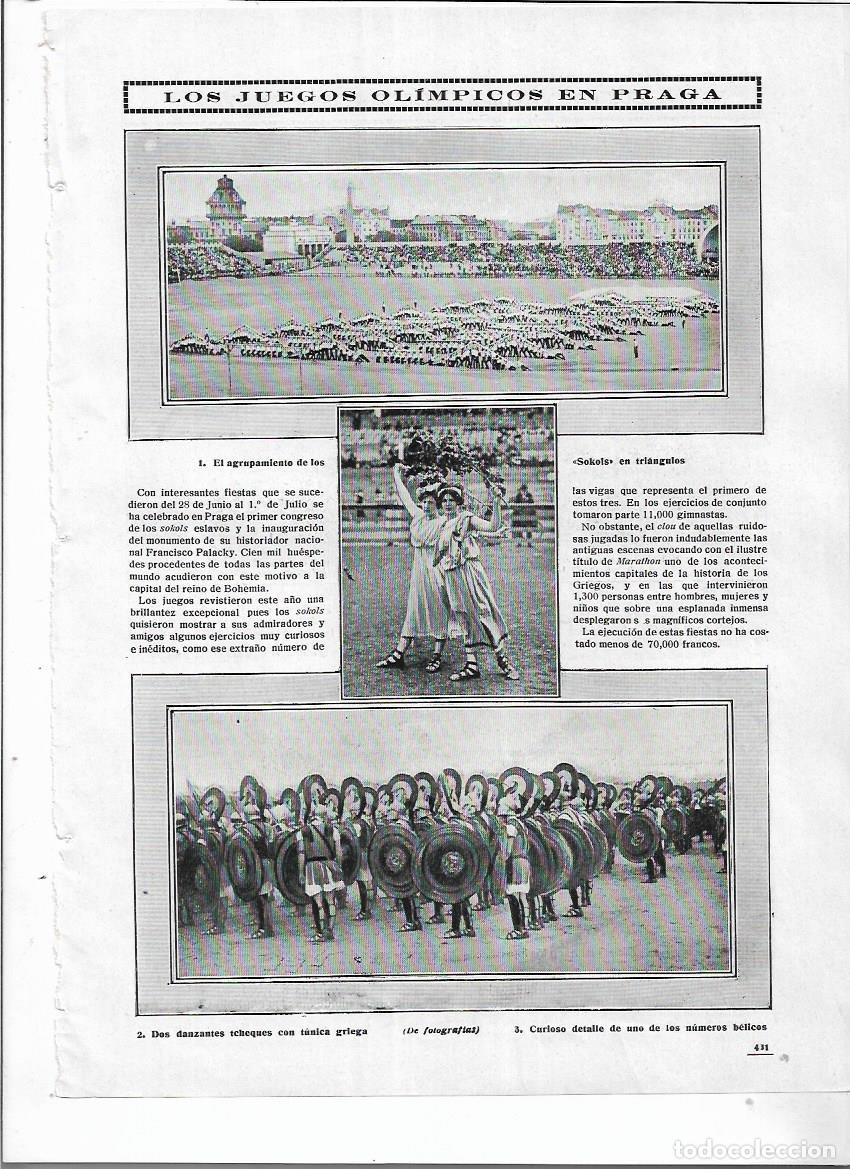 Collezionismo: A&Ntilde;O 1912 RECORTE PRENSA INAUGURACION JUEGOS OLIMPICOS EN PRAGA OLIMPIADAS DANZANTES