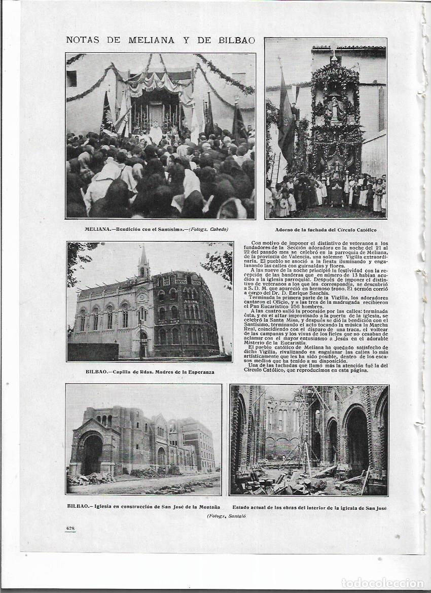 Collecting paper: A&Ntilde;O 1912 RECORTE PRENSA BILBAO OBRAS CONSTRUCCION IGLESIA SAN JOSE DE LA MONTA&Ntilde;A CAPILLA ESPERANZA