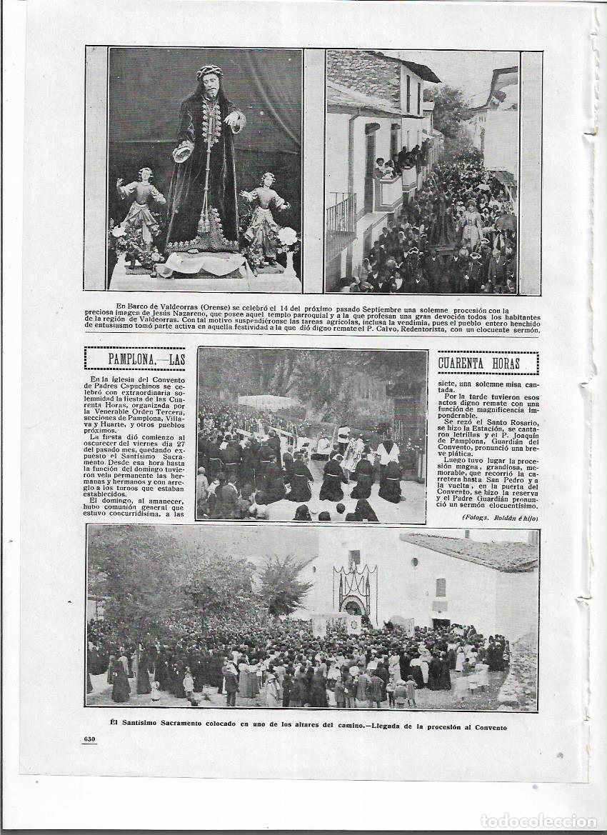 Colecionismo: A&Ntilde;O 1912 RECORTE PRENSA BARCO DE VALDERROAS ORENSE PROCESION JESUS NAZARENO