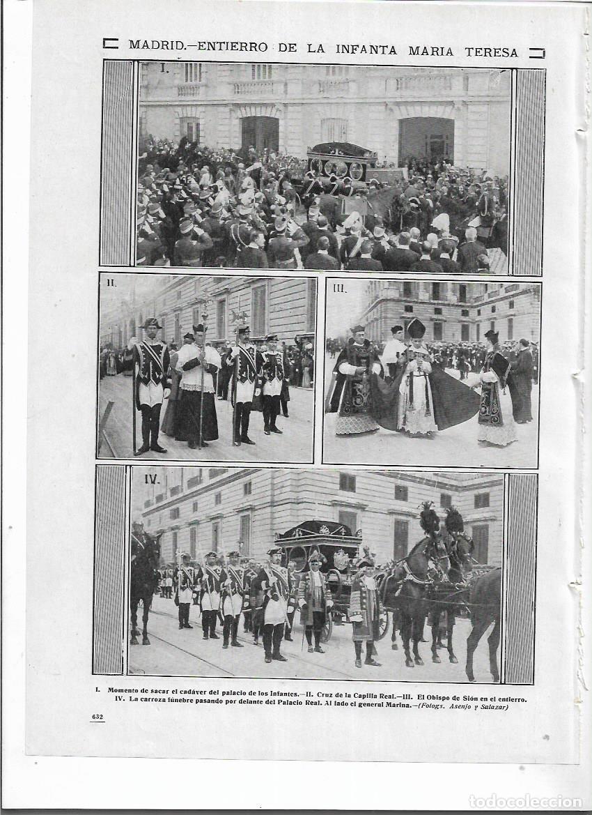 Colecionismo: A&Ntilde;O 1912 RECORTE PRENSA MADRID ENTIERRO DE LA INFANTA MARIA TERESA