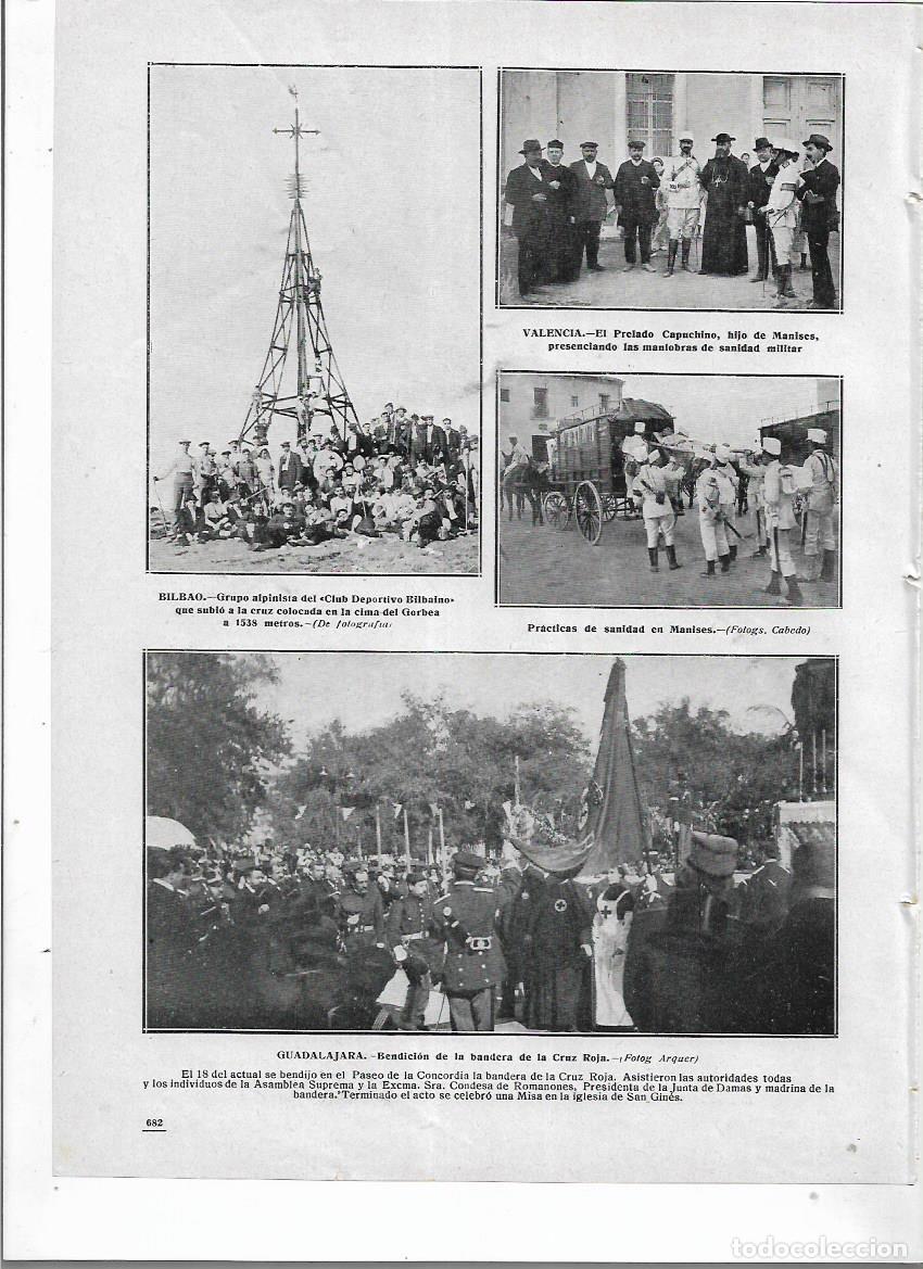 Collezionismo: A&Ntilde;O 1912 RECORTE PRENSA MANISES VALENCIA MANIOBRAS PRACTICAS DE SANIDAD MILITAR TRANSPORTE HERIDOS