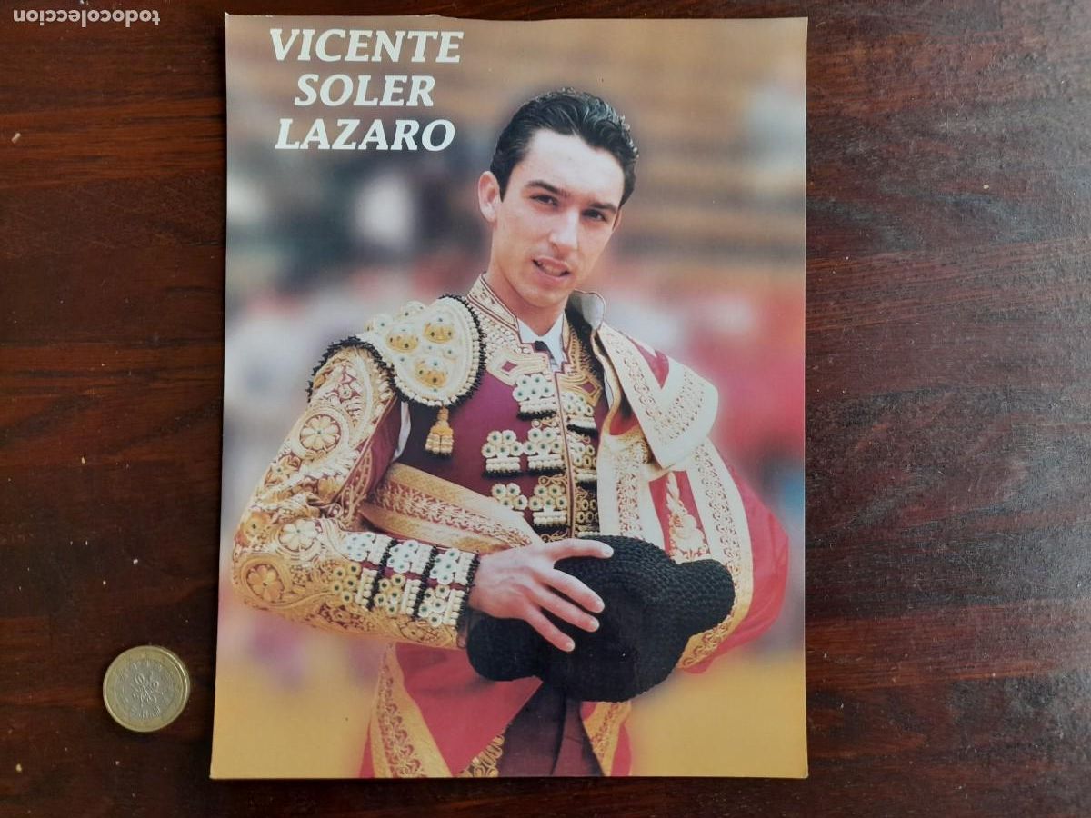 Collezionismo: Fotograf&iacute;a publicitaria torero Vicente Soler Lazaro, en traje de luces