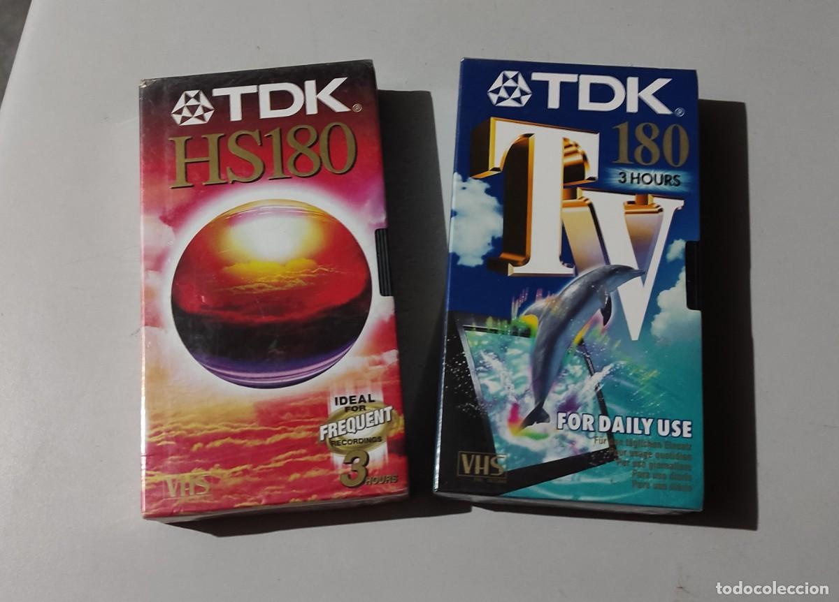 Coleccionismo: CINTAS VHS - TDK 3 HOURS (180 MIN.) - 2 UNIDADES VIRGENES - ENVOLTORIO DE PL&Aacute;STICO ORIGINAL.