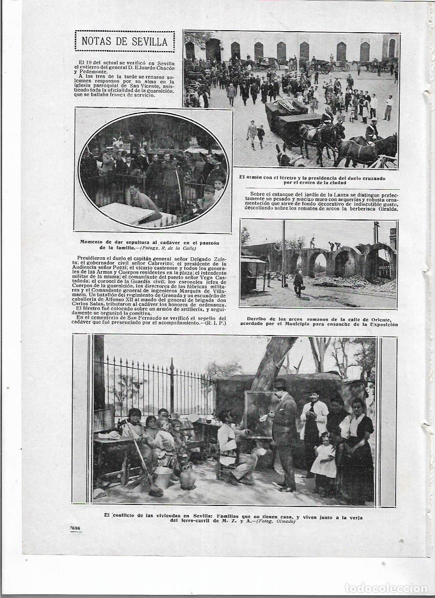 Colecionismo: A&Ntilde;O 1912 RECORTE PRENSA SEVILLA DERRIBO ARCOS ROMANOS CALLE ORIENTE PARA ENSANCHE DE LA EXPOSICION
