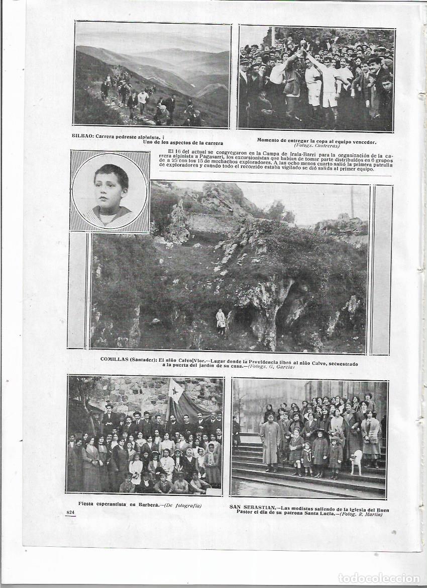 Collectionnisme: A&Ntilde;O 1912 RECORTE PRENSA BILBAO CARRERA PEDESTRE ALPINISTA A PAGASARRI EQUIPO GANADOR EXPLORADORES