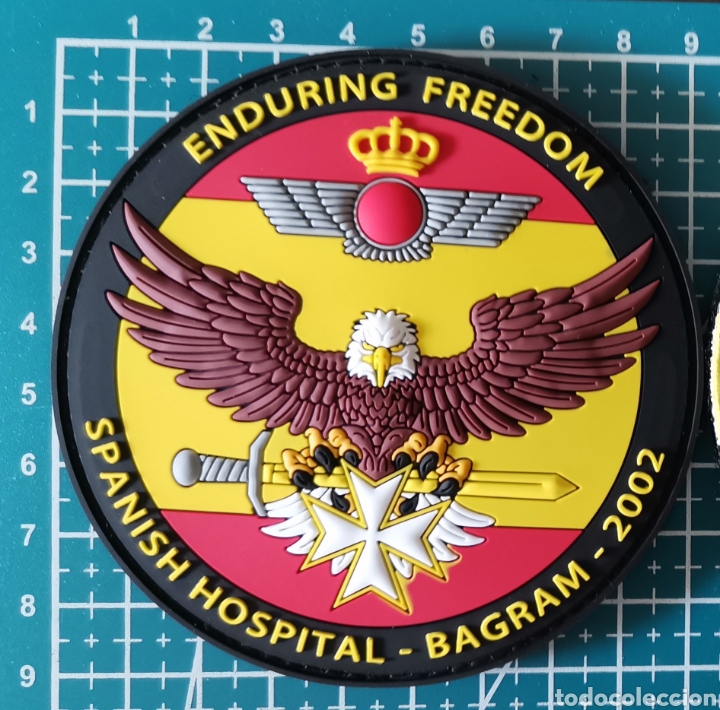 Coleccionismo: Parche goma SPANISH HOSPITAL BAGRAM AFGANIST&Aacute;N 2002 EJ&Eacute;RCITO &Aacute;IRE ESPA&Ntilde;A ENDURING FREEDOM