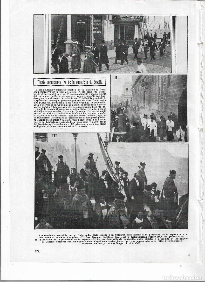 Colecionismo: A&Ntilde;O 1912 RECORTE PRENSA FIESTA CONMEMORACION CONQUISTA DE SEVILLA PROCESION DE LA ESPADA CABILDOS