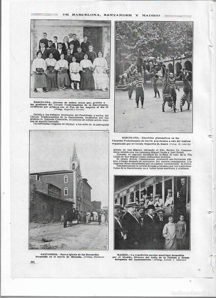 Sammelleidenschaft Papier: A&Ntilde;O 1912 RECORTE PRENSA SANTANDER BARRIO DE MIRANDA NUEVA IGLESIA DE LAS BERNARDAS