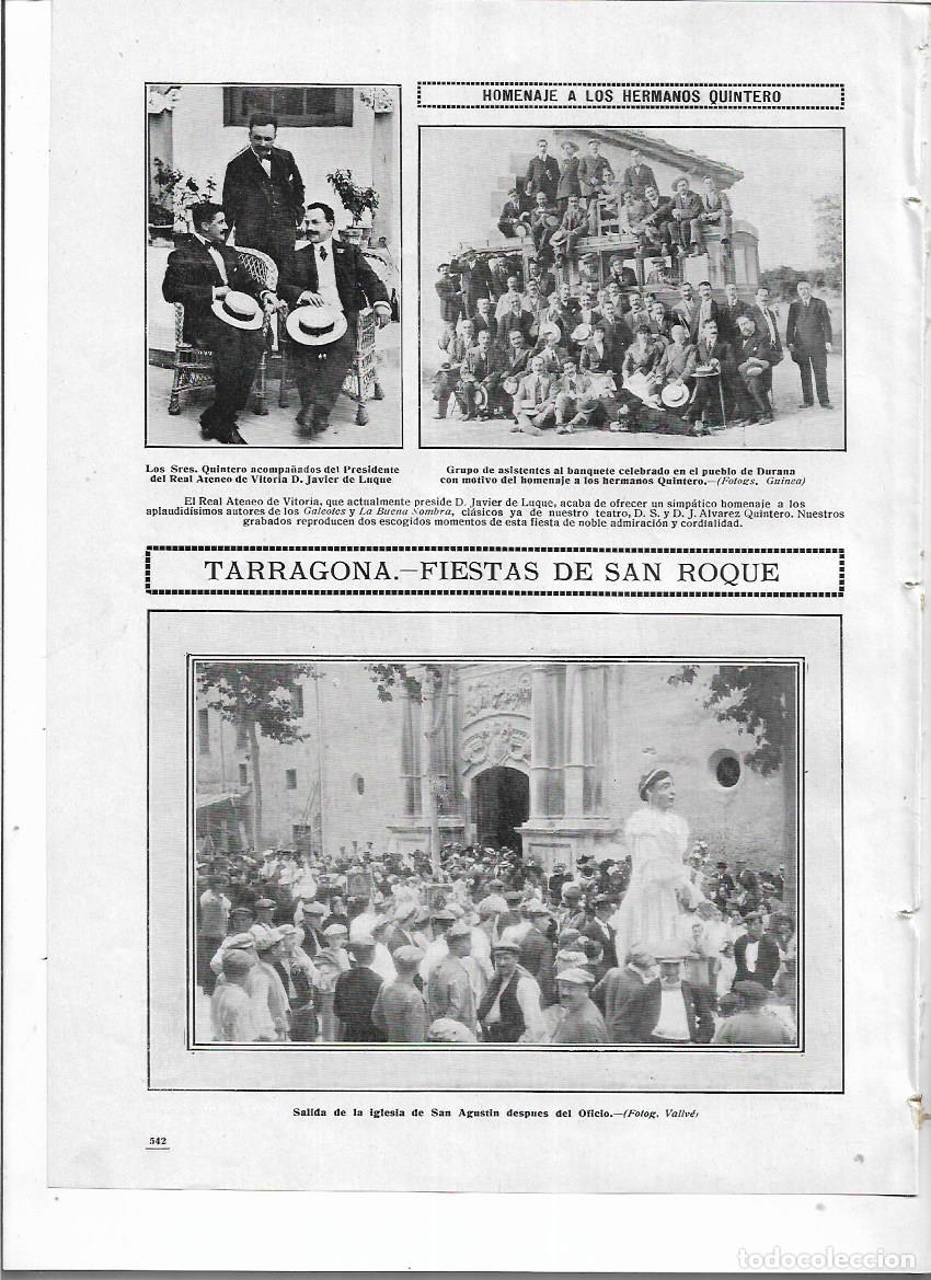 Sammelleidenschaft Papier: A&Ntilde;O 1912 RECORTE PRENSA TARRAGONA FIESTAS DE SAN ROQUE SANT ROC GIGANTES GEGANTA