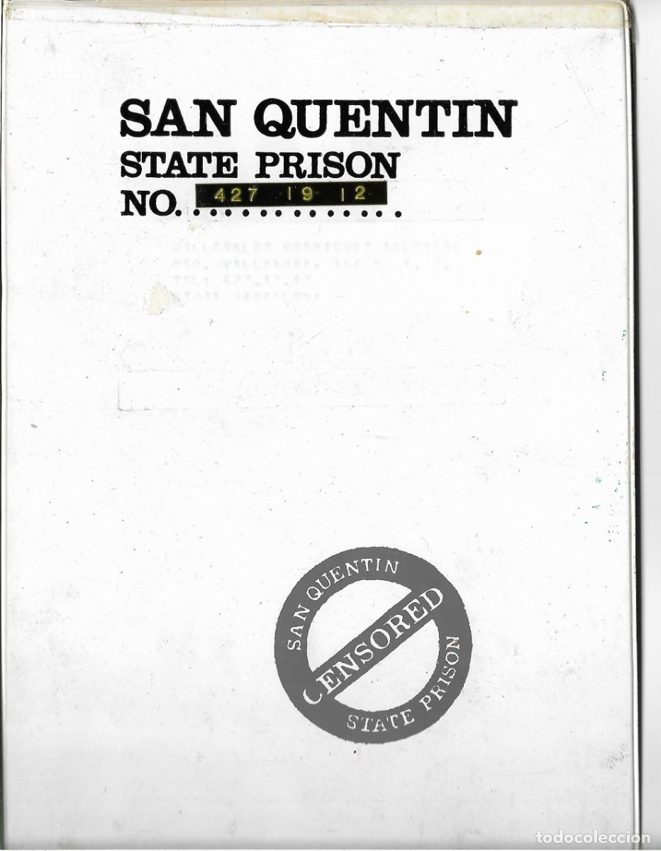 Coleccionismo: SAN QUENTIN STATE PRISON NO 427 9 2 (CENSORED )**CARPETA DE PLASTICO PORTA DOCUMENTOS****