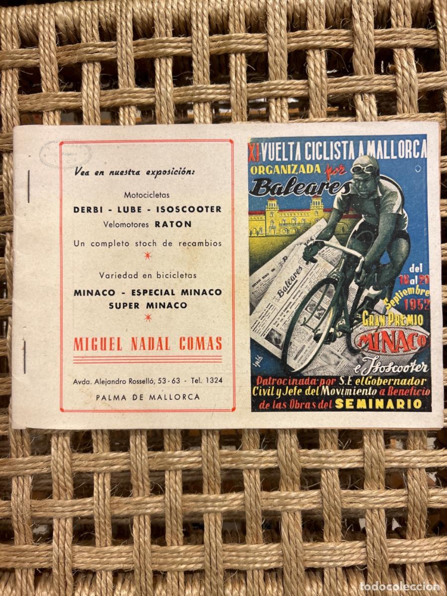 Coleccionismo: PROGRAMA DE LA XI VUELTA CICLISTA MALLORCA, 1952 - Foto 1