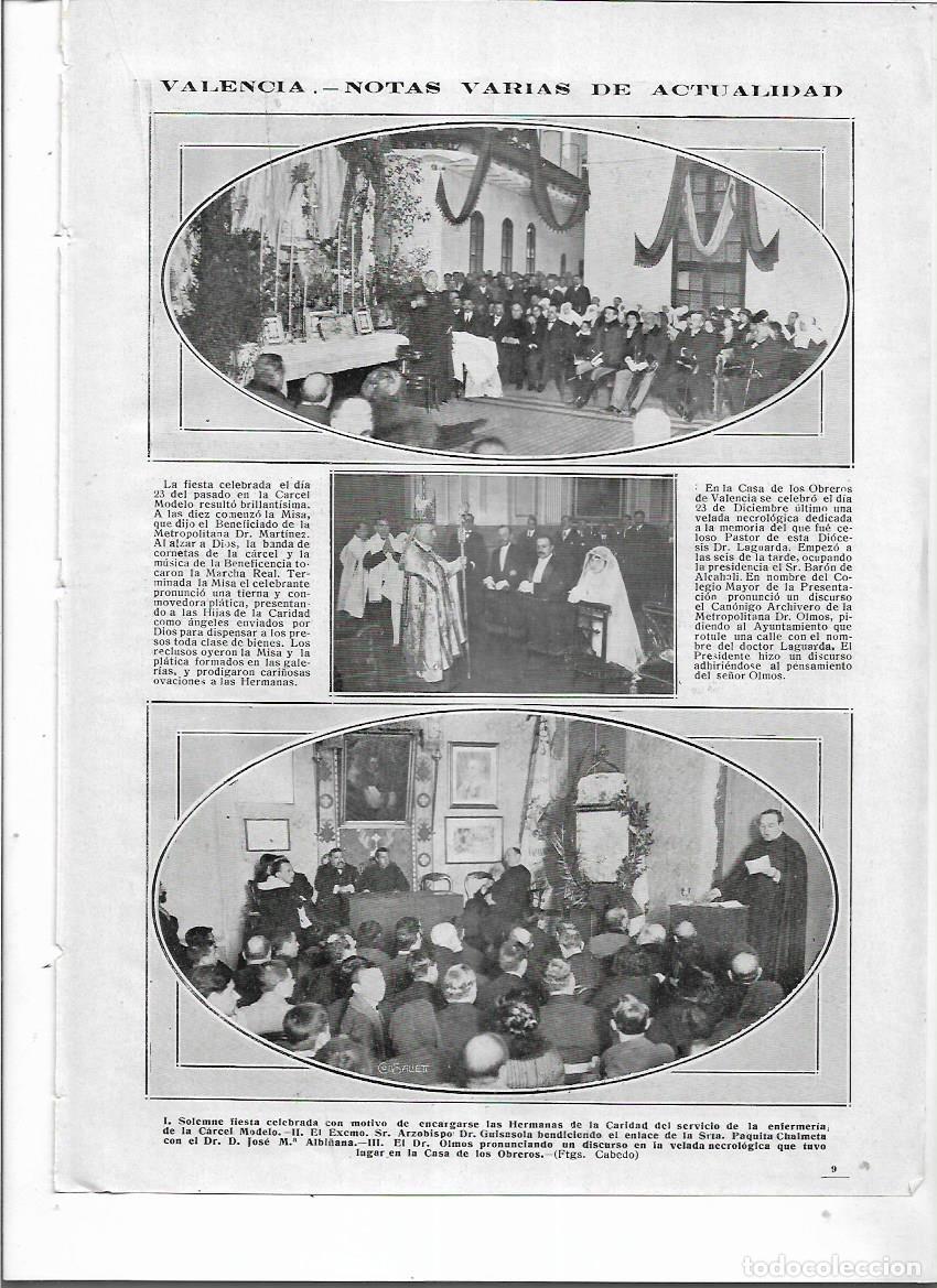 Collezionismo: A&Ntilde;O 1914 RECORTE PRENSA VALENCIA CARCEL MODELO SERVICIO ENFERMERIA POR LAS HERMANAS DE LA CARIDAD