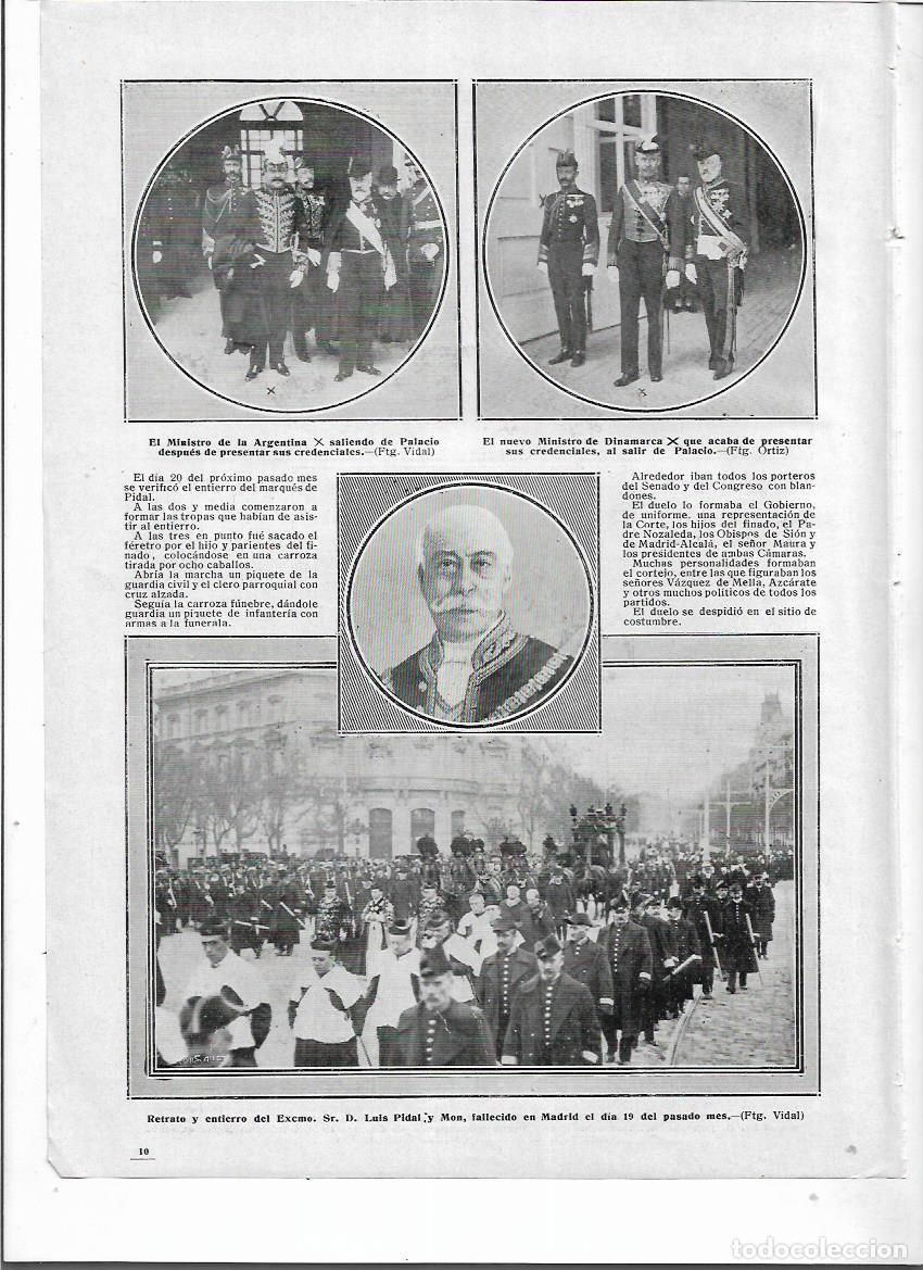 Collezionismo: A&Ntilde;O 1914 RECORTE PRENSA MADRID MUERTE ENTIERRO DEL MARQUES LUIS PIDAL MON