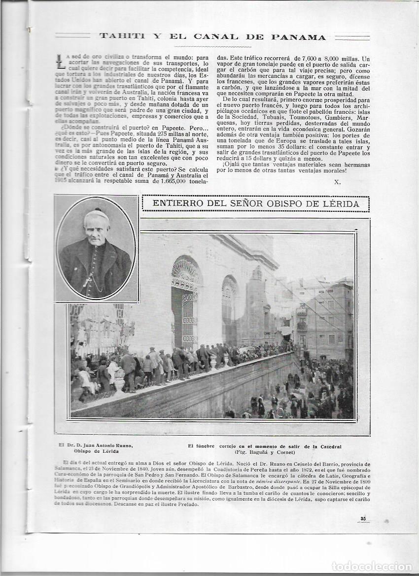 Collezionismo: A&Ntilde;O 1914 RECORTE PRENSA MUERTE ENTIERRO OBISPO LERIDA LLEIDA JOSE ANTONIO RUANO CORTEJO FUNEBRE