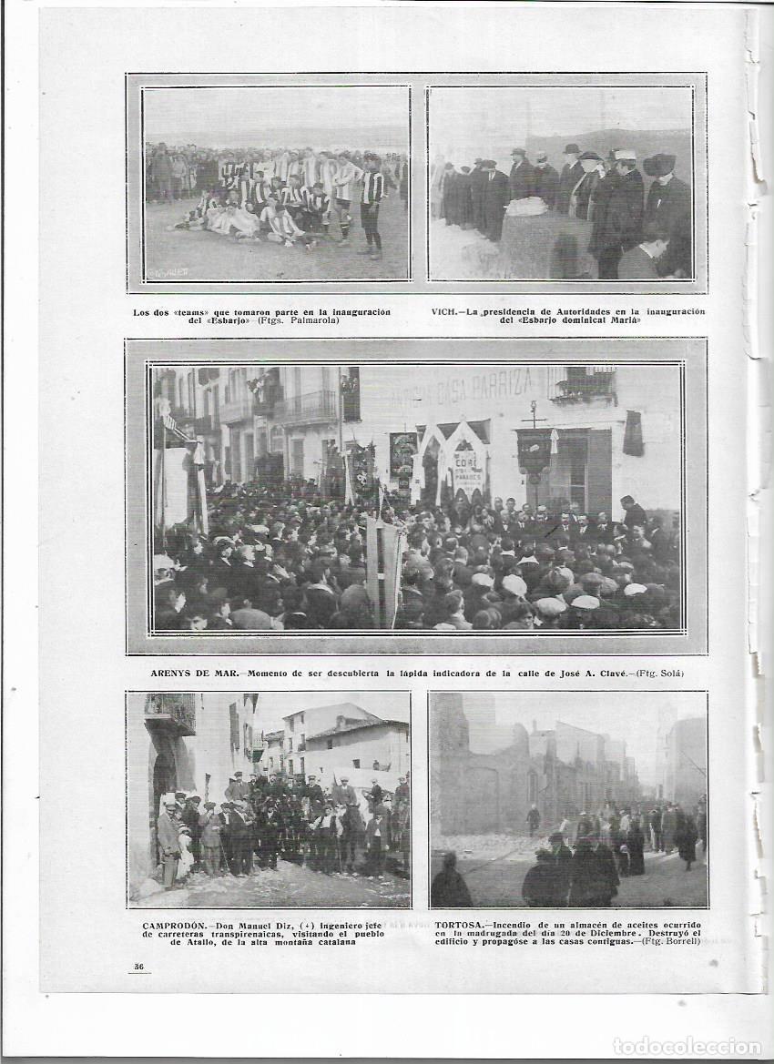 Collezionismo: A&Ntilde;O 1914 RECORTE PRENSA VIC INAUGURACION EL ESBARJO DOMINICAL MARIA EQUIPOS PARTIDO DE FUTBOL