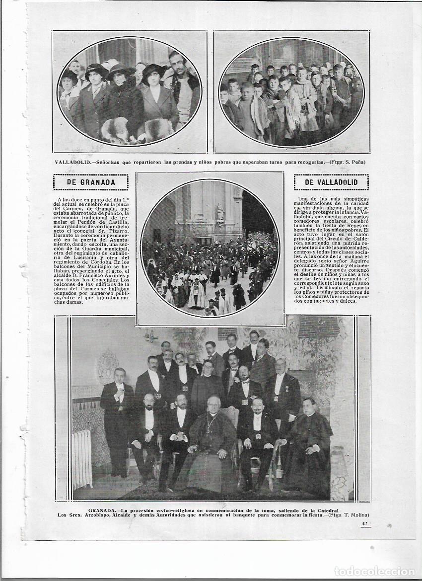 Collezionismo: A&Ntilde;O 1914 RECORTE PRENSA GRANADA PROCESION CONMEMORACION DE LA TOMA AUTORIDADES BANQUETE