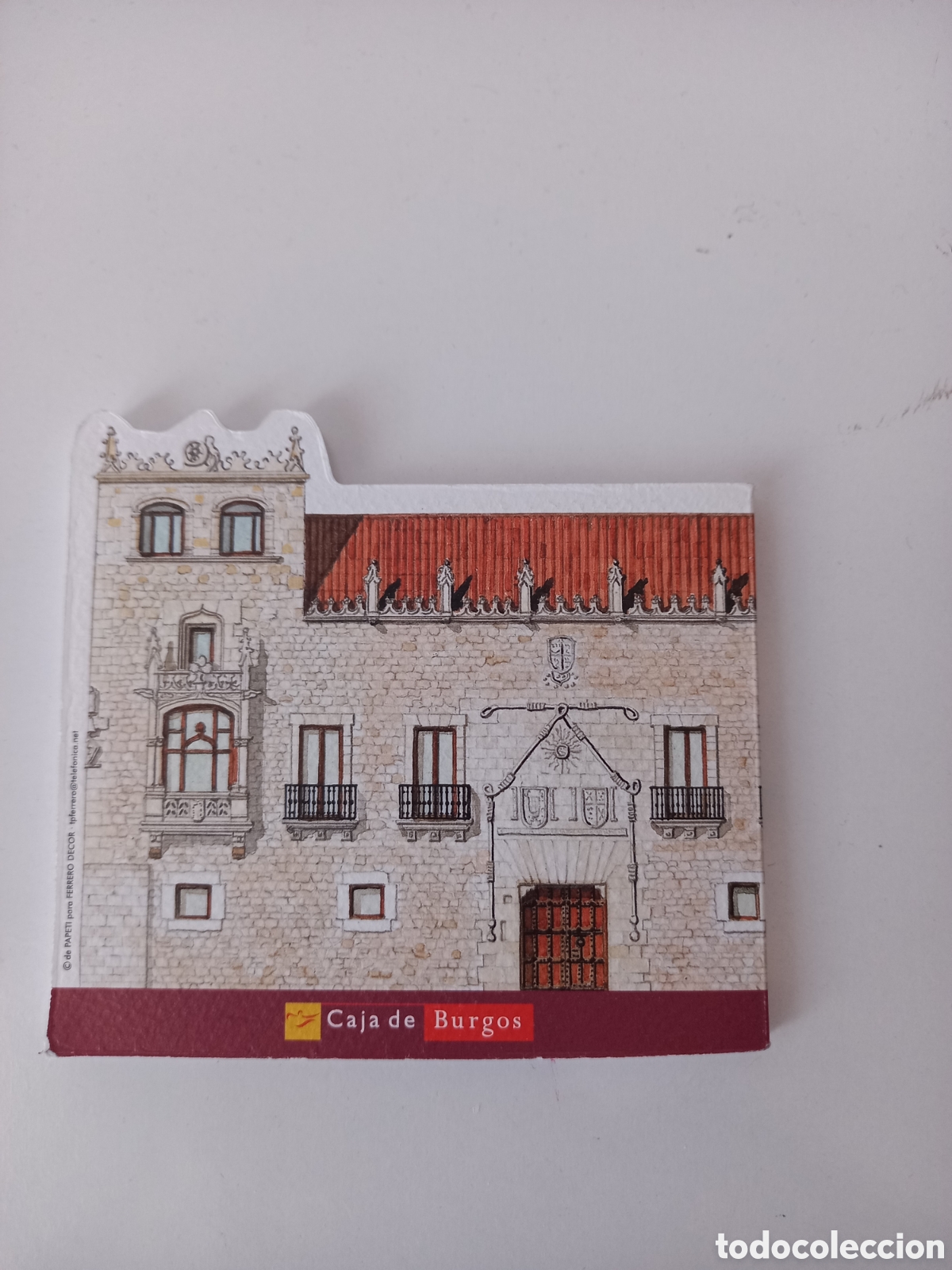 Collectionnisme: Bloc de nota conmemorativo Casa del Cord&oacute;n Burgos Caja de Burgos