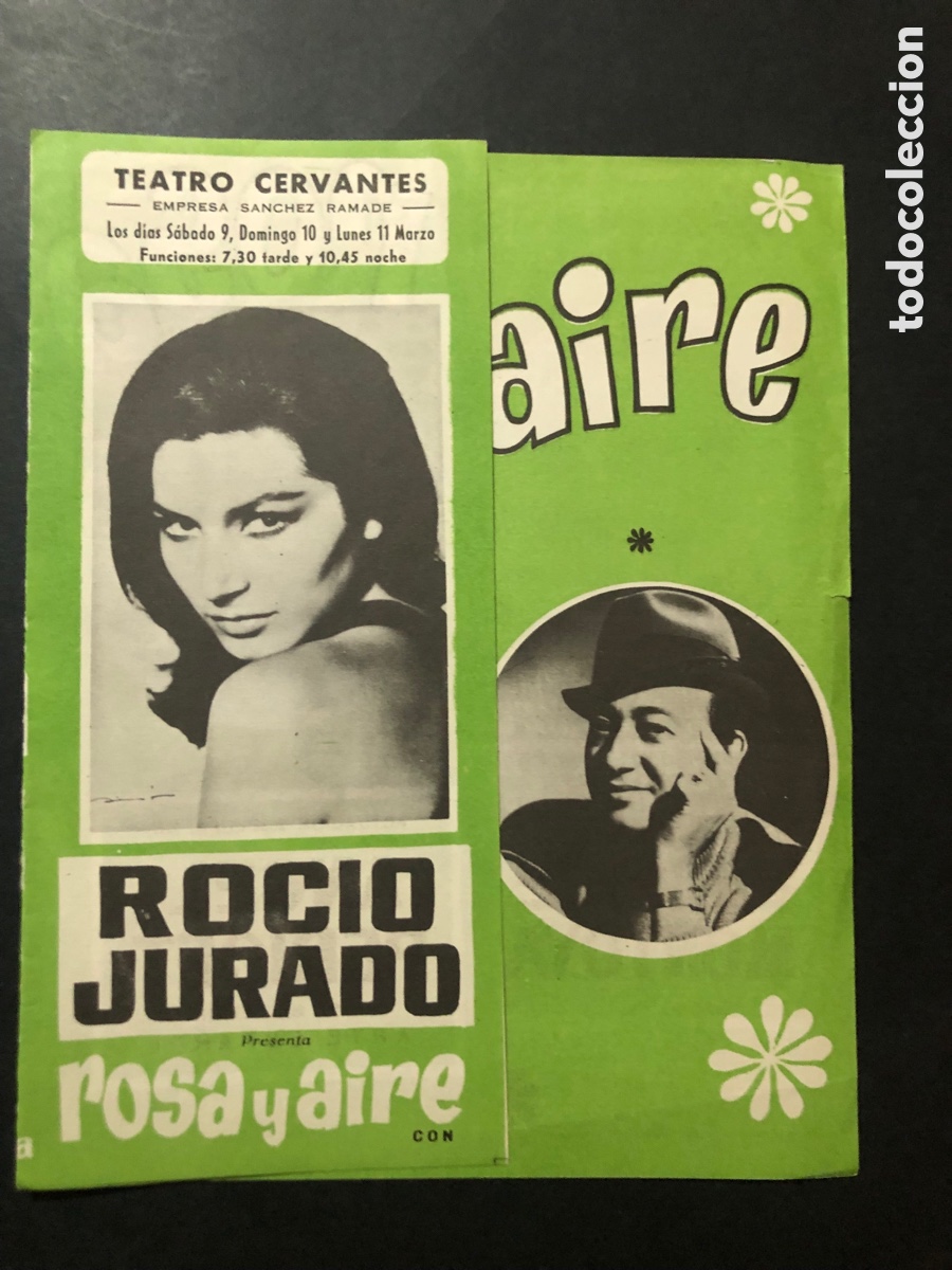Coleccionismo: Programa teatro cervantes malaga roci&oacute; jurado Enrique Montoya Rosa y aire 9