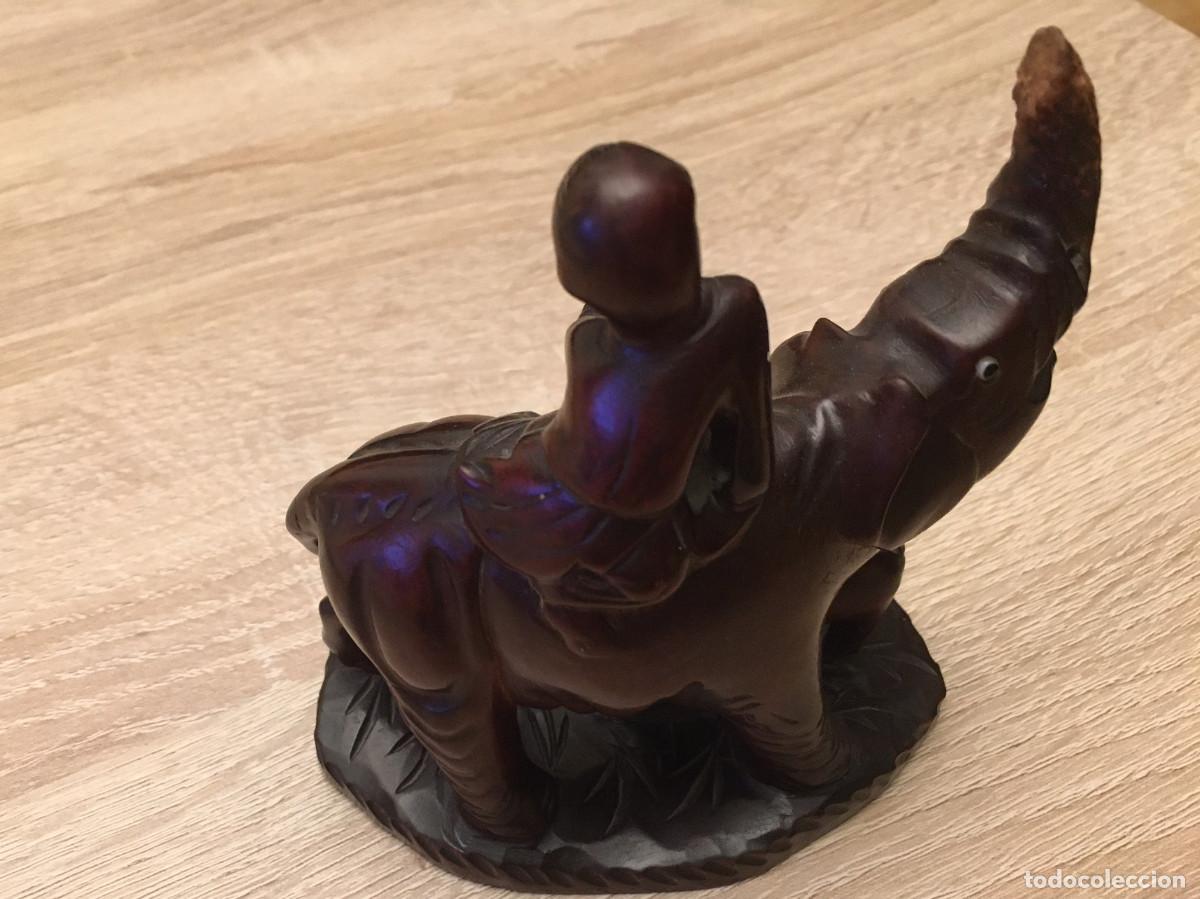 Coleccionismo: TALLA DE MADERA ELEFANTE - Foto 2