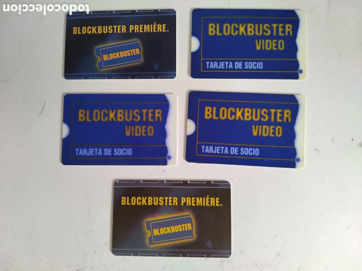 Coleccionismo: LOTE DE 5 TARJETAS PL&Aacute;STICAS VIDEOCLUB BLOKBUSTER ARGENTINA - D&Eacute;CADA DE 1990 - PARA COLECCIONISTAS