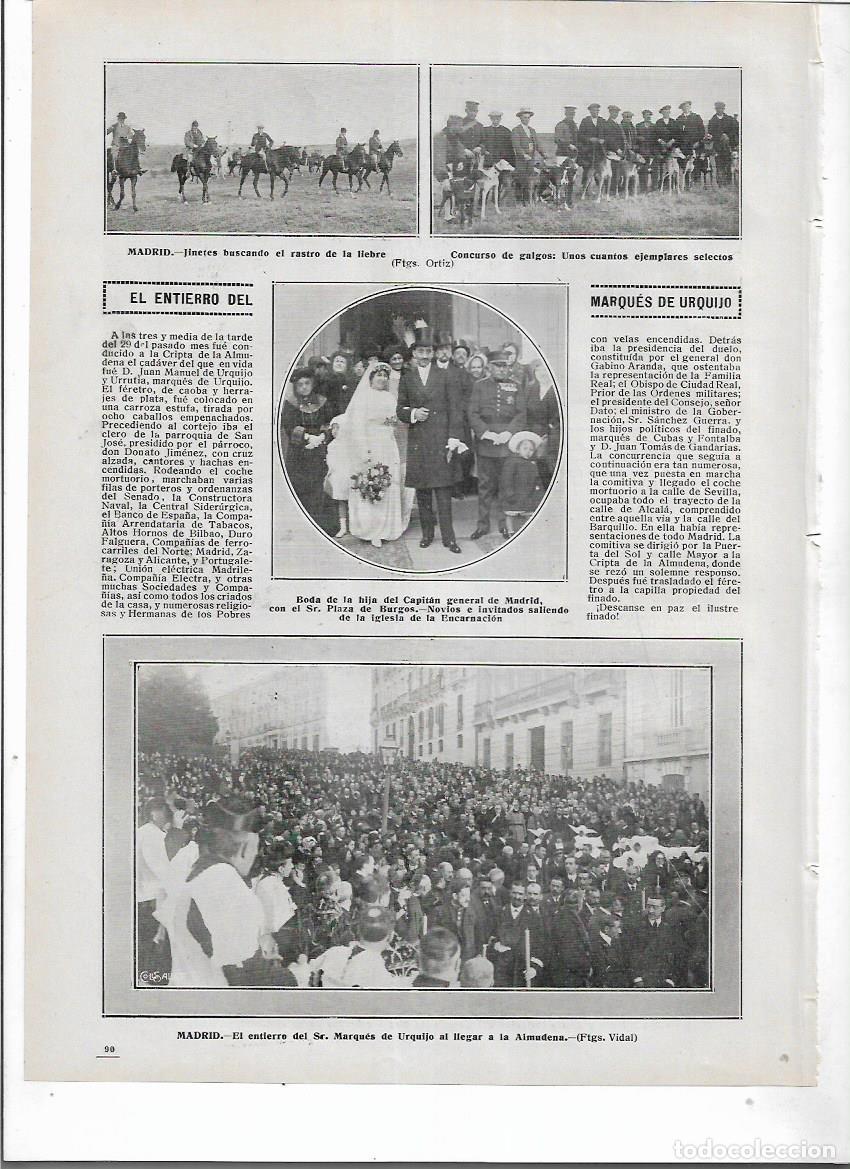 Collezionismo: A&Ntilde;O 1914 RECORTE PRENSA MADRID MUERTE ENTIERRO MARQUES DE URQUIJO LLEGADA COMITIVA A LA ALMUDENA