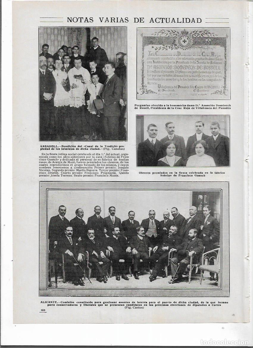 Collezionismo: A&Ntilde;O 1914 RECORTE PRENSA SABADELL INAUGURACION BENDICION CASAL DE LA TRADICIO JAIMISTAS