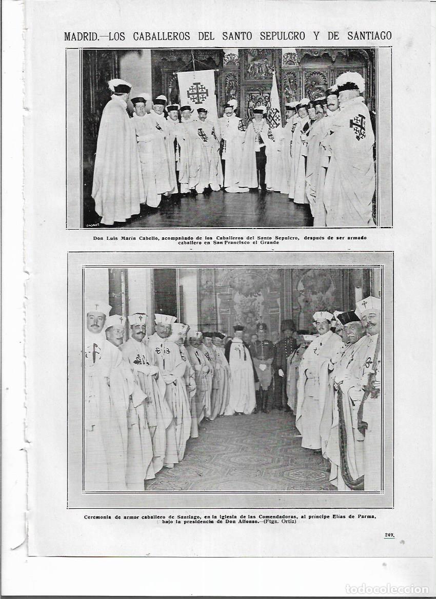 Collezionismo: A&Ntilde;O 1914 RECORTE PRENSA MADRID ELIAS DE PARMA ARMADO CABALLERO DE SANTIAGO IGLESIA LAS COMENDADORAS