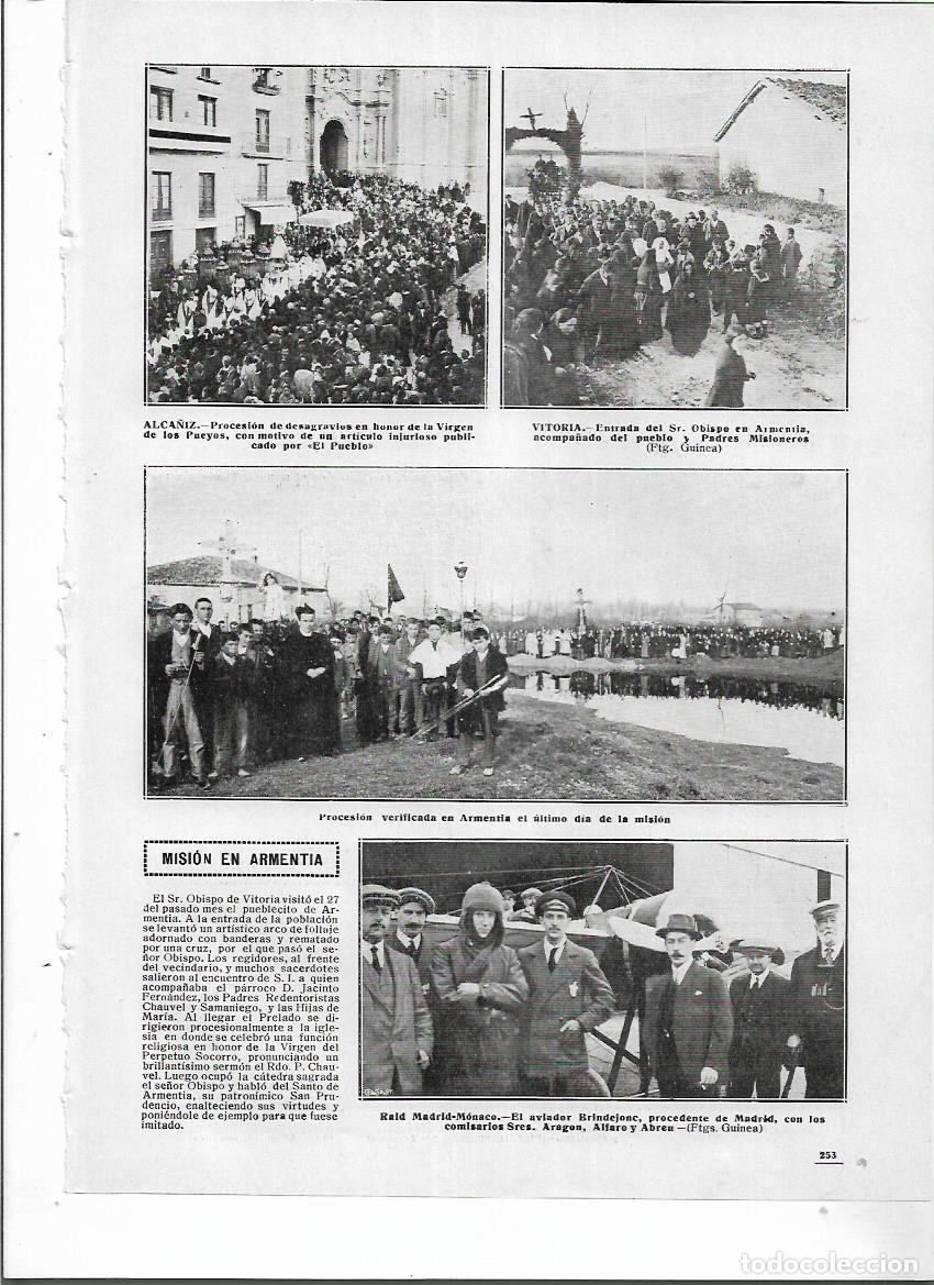 Colecionismo: A&Ntilde;O 1914 RECORTE PRENSA ARMENTIA VITORIA VISITA DEL ARZOBISPO PROCESION