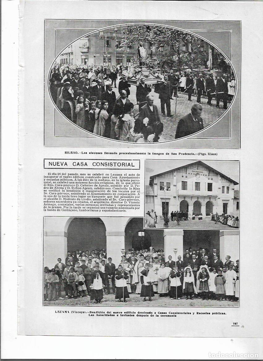 Coleccionismo: A&Ntilde;O 1914 RECORTE PRENSA BILBAO PROCESION DE SAN PRUDENCIO