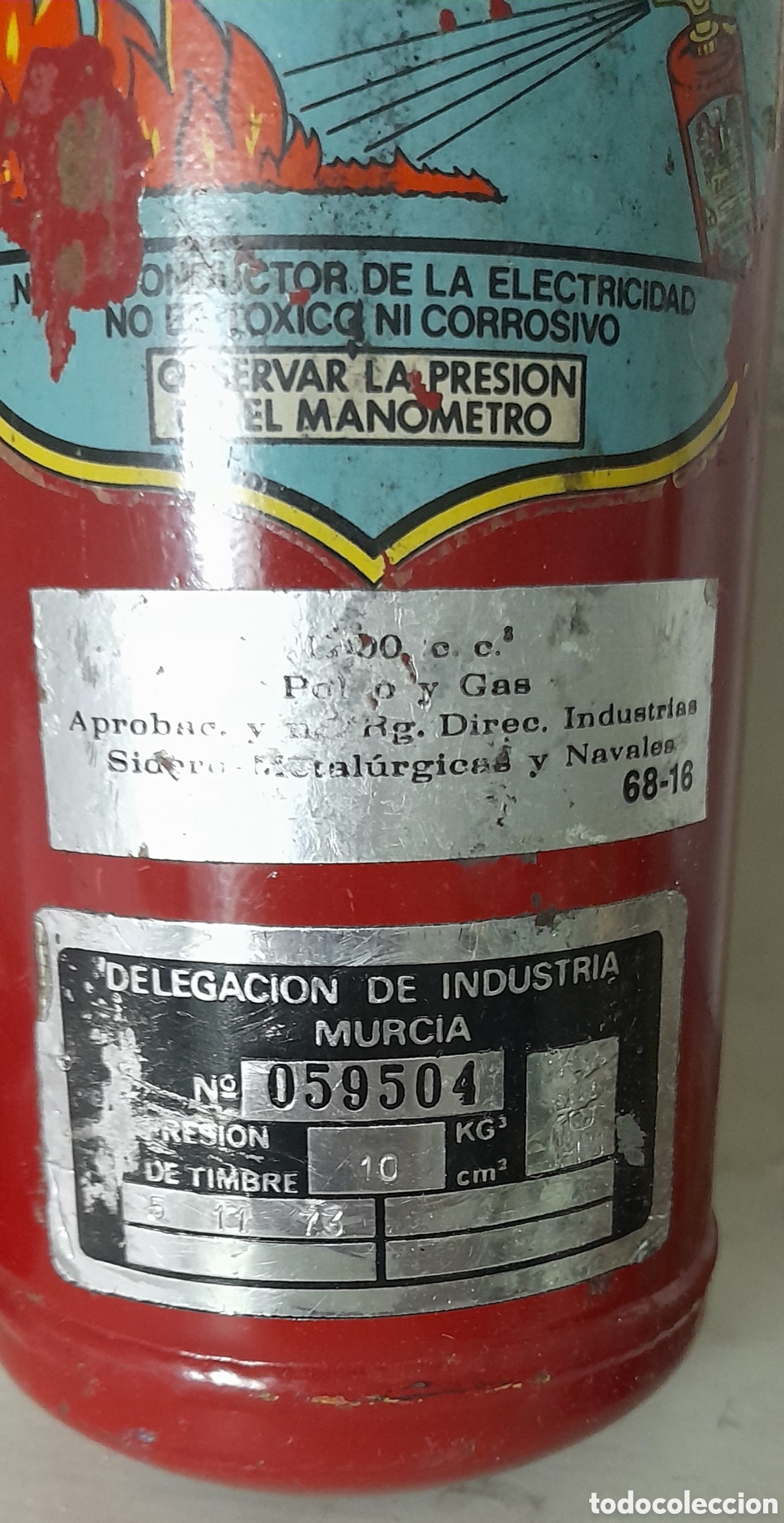 Coleccionismo: Extintor antiguo - Foto 3