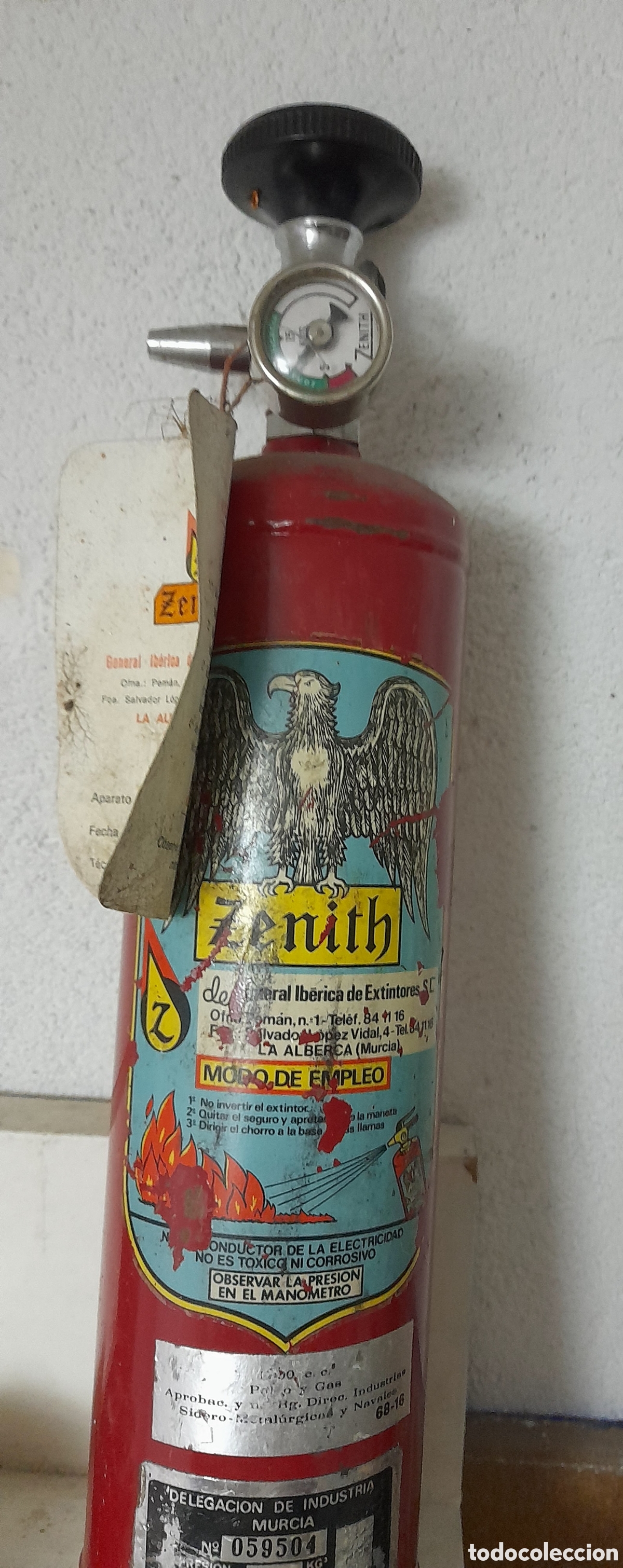 Coleccionismo: Extintor antiguo - Foto 8